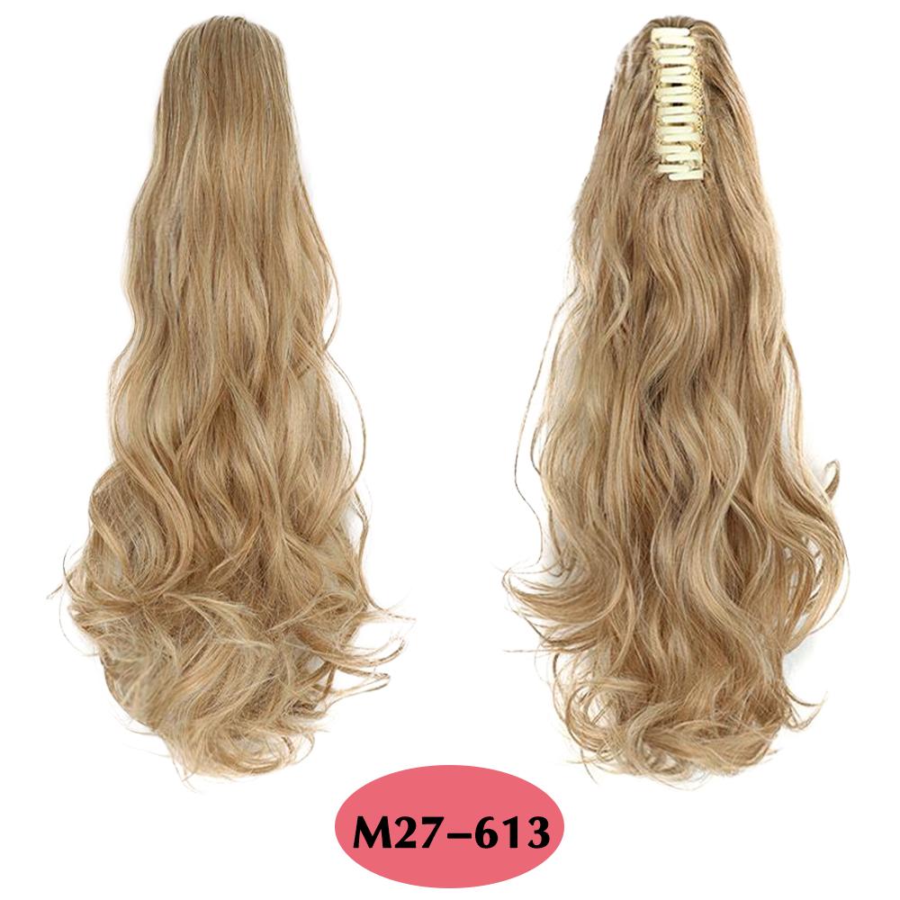 MISSQUEEN Синтетические длинные волнистые коготь клип в конский хвост накладные волосы естественного вида для женщин повседневная одежда