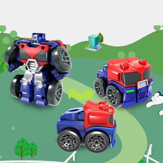 Mini Deformation Car Robot Transformable Inertia Truck Model Interactive Kid Toy