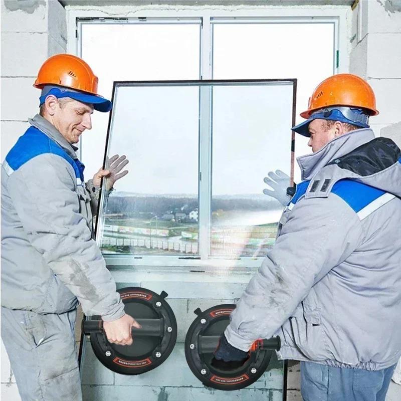 8-дюймовая вакуумная присоска, грузоподъемность 200 кг, для подъема и адсорбции плитки, гранита, стекла, профессиональные инструменты