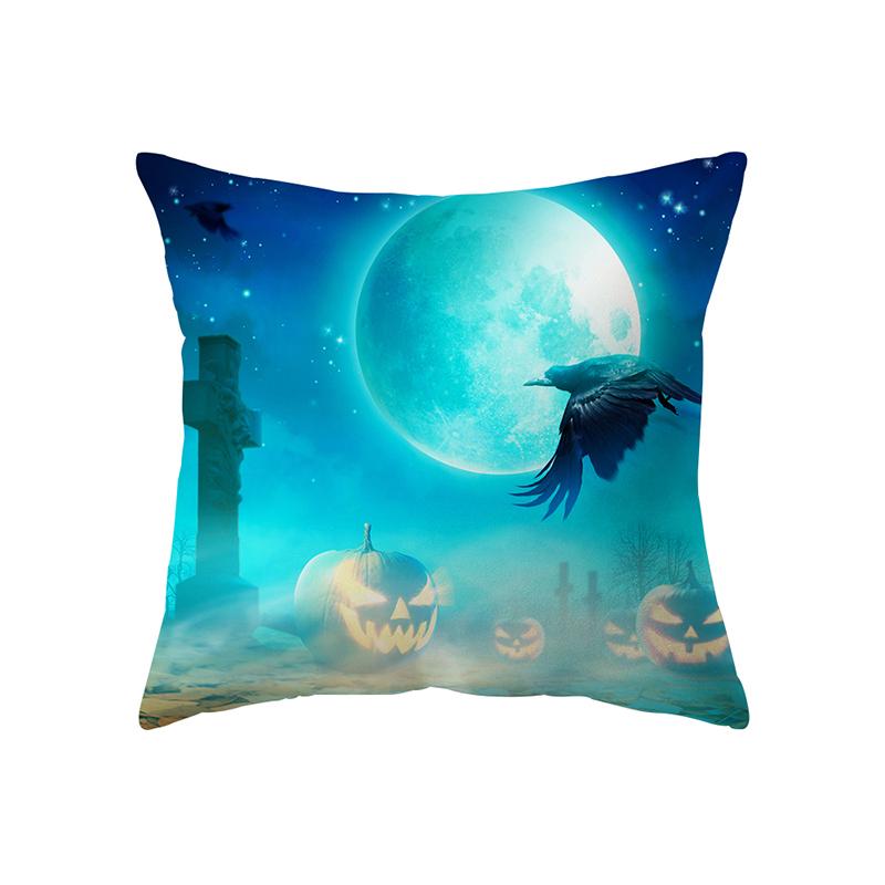 Ужас Хэллоуин Тема Ужас Тыква Волшебник Принт Шаблон Чехлы для подушек Главная Гостиная Диван Украшение Подушка Наволочка