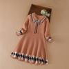 Kids Girls 5-12 Years Autumn Winter New Dress Children Warm Sweater Clothing Knitting Long Sleeve Princess Dress