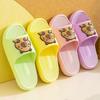 Летние милые женские домашние тапочки из ПВХ для женщин с мультяшными наклейками, яркие цвета, сандалии Capibara