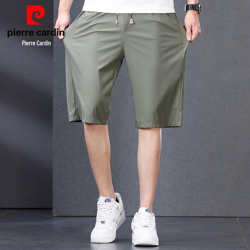 Pierre Cardin Men's Elastic Waist Cooling Casual Mid-Length Shorts