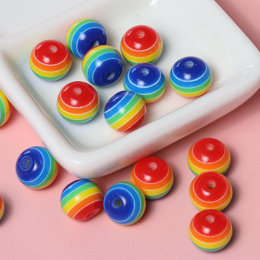 Японский макарон леденец бусина DIY набор шармов: Детские полосатые круглые бусины для аксессуаров для телефона и сумки