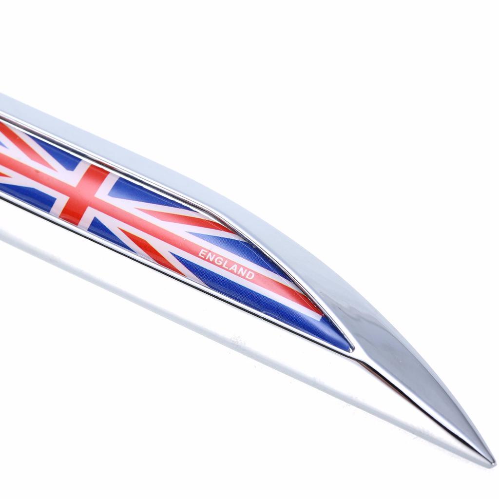2 шт., металлический флаг Великобритании, боковое крыло автомобиля, юбка, эмблема, наклейка, наклейка