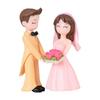 2 шт. Мини-куклы Романтическая пара Жених и Невеста Фигурки Украшение Стоячая Поза Фигурка Влюбленных Модель DIY Миниатюры Декор для стола