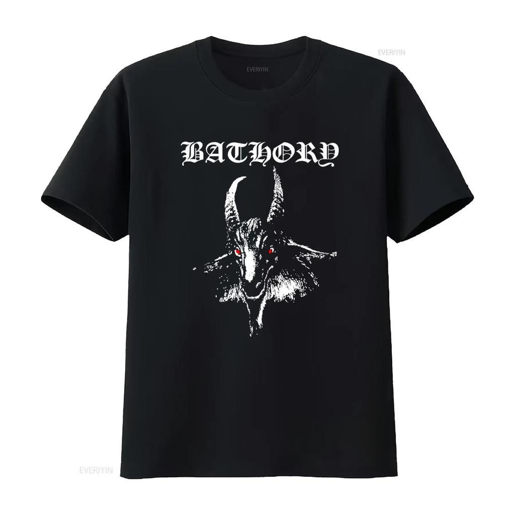 Bathory GOAT Official T Shirt Legend of Black Metal Quorthon Design All Sizes Available street