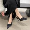 Pointed Shoes Baotou Sandals With Skirt Women'S Shoes Stiletto High Heels French Light Mouth Single Shoes