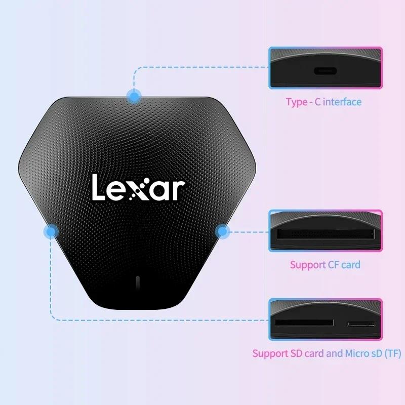 Lexar Оригинальный картридер 3 в 1 Card Reader USB 3.2 для карт памяти SD Micro SD TF CF Картридер для карт памяти SD Поддерживает карты SD, TF и CF