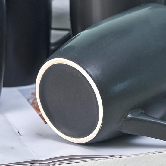 Керамическая кофейная кружка с красочной внутренней частью, легко моющаяся ручка, чашка для чая, 16 унций, матовая чашка для напитков, латте, капучино