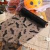 Halloween Mesh Table Flag Lace Tablecloth Bat Spider Web Skull Pattern for Party Decoration Haunted House Autumn Pumpkin Design