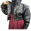 Women's Oversize Street Wear Bomber Lambskin Streetwear Bulky Leather Loose Fit Coat Women Casual Wear Biker Jacket Real Leather Ladies Jacket