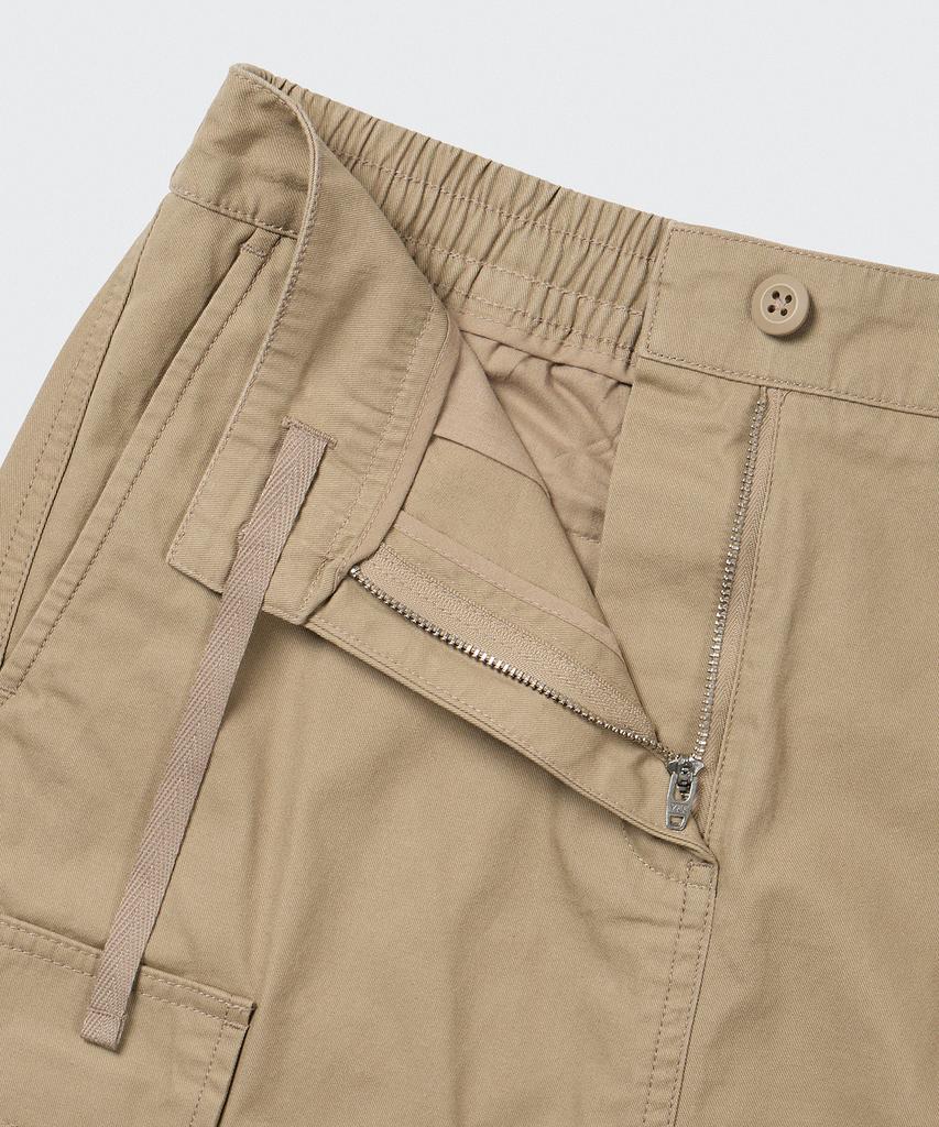 Musinsa Standard Woman Women'S Cargo Elastic Midi Skirt [Beige]