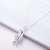 New Arrival Cute Animal 925 Sterling Silver Jewelry Sweet Penguin Crystal Dolphins Temperament Exquisite Pendant Necklaces Xl178