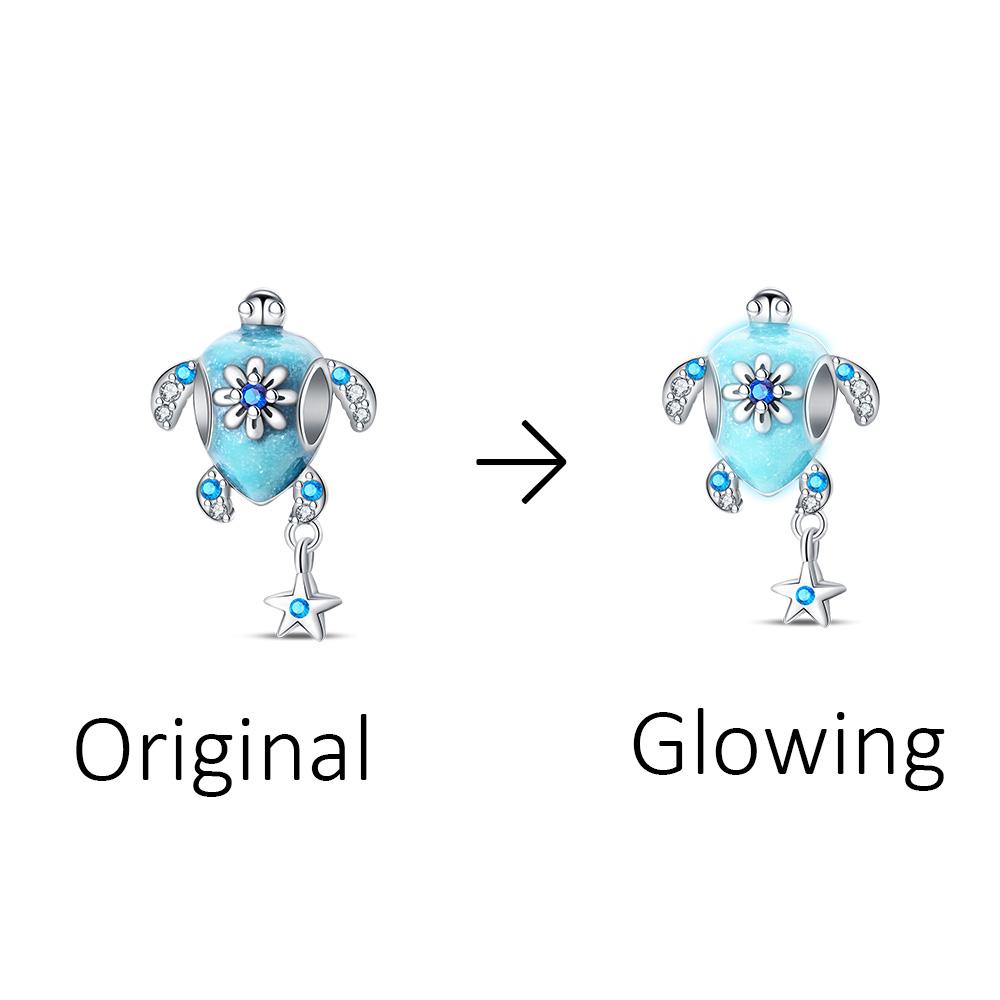 Custom Engraved Glow Pendant Charm Fine Fashion Jewelry Designer Dangle for Bracelet Women Party Gift