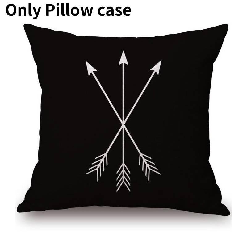 Роскошная наволочка в скандинавском стиле с цифровым принтом черными буквами для домашнего декора