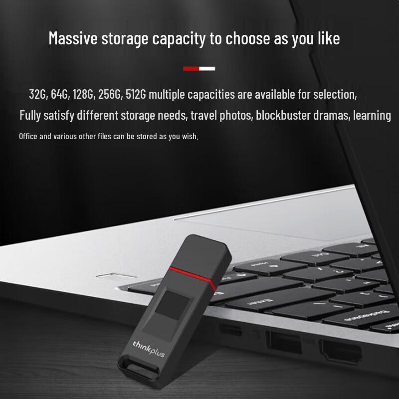 Lenovo USB3.2 Флеш-накопитель ThinkPlus FU200 с шифрованием по отпечатку пальца