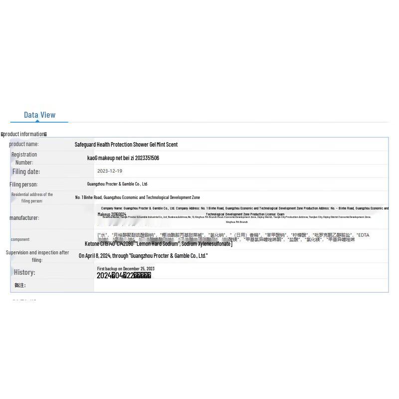 Safeguard Mint Refreshing Body Wash