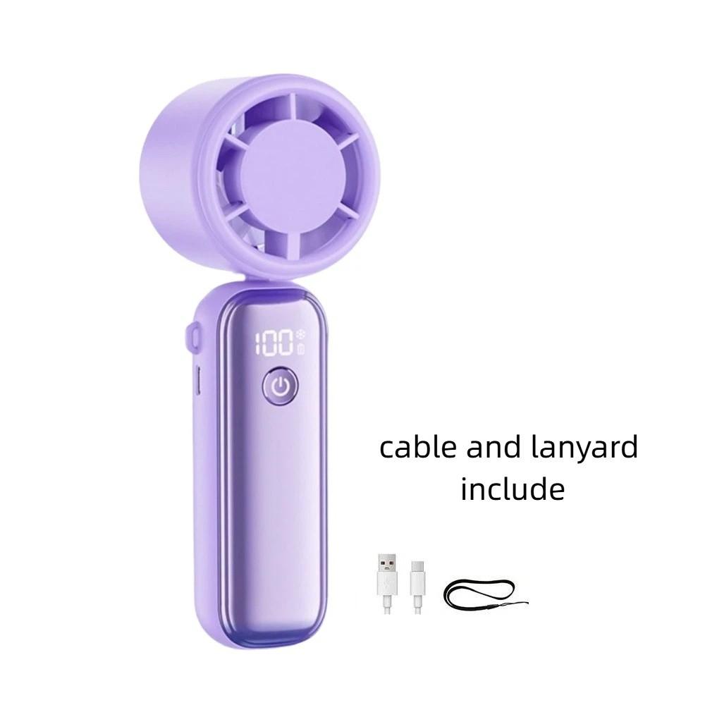 USB Rechargeable Mini Handheld Fan Ultra-Quiet Small Electric Fan Cooling and Ice Pack Fan Travel