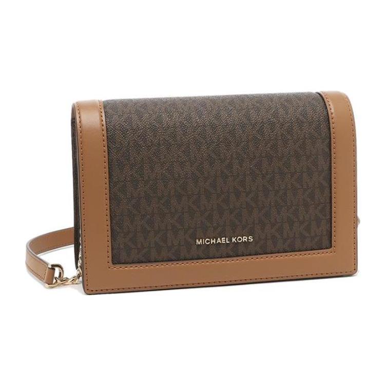 New MICHAEL KORS Jet Set Canvas Shoulder Bag, Crossbody Bag Tubas Women's Brown 32S2GJ6C7B