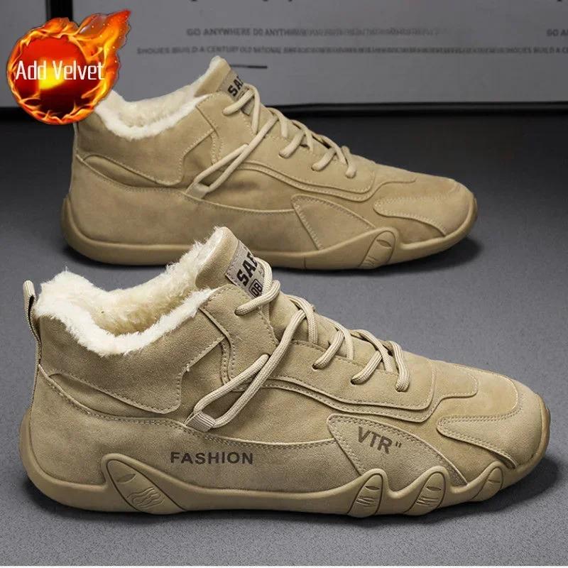 Мужская обувь с мехом, промышленные защитные зимние ботинки для мужчин, размер 44, модные 2025 года, оригинальные предложения, распродажа, низкая цена, предложение Y2k