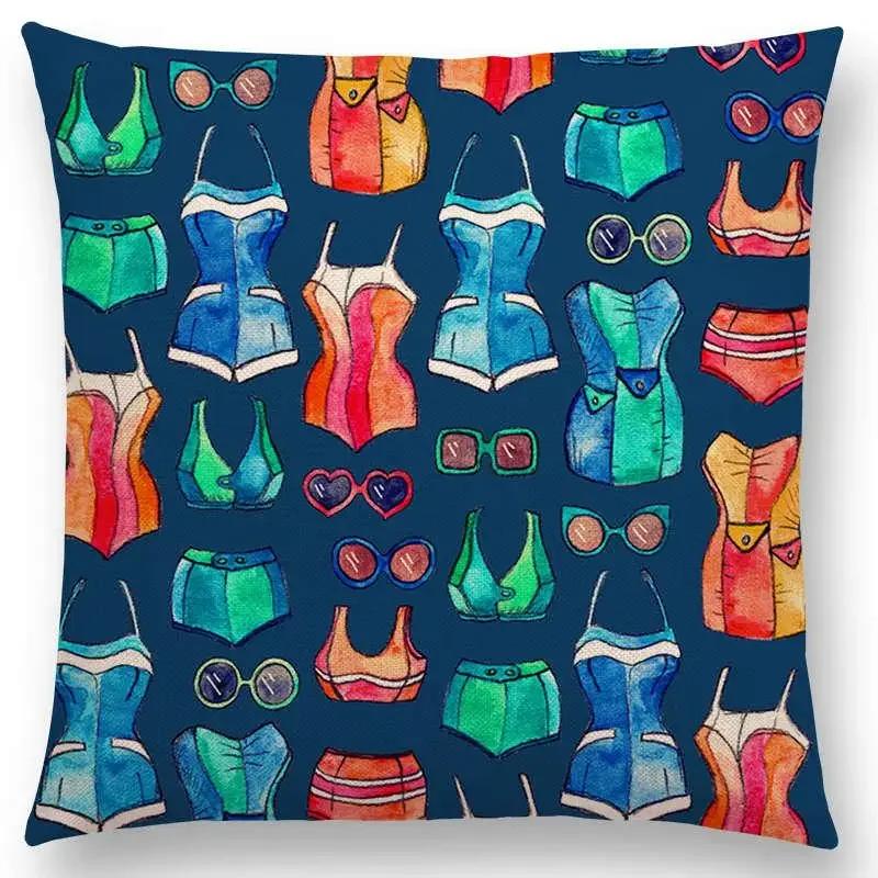 Новый Милый Рождественский Подарок Фрукты Тыква Мороженое Интересное Искусство Красочный Декоративный Узор Наволочка Подушка для Дивана