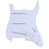 Musiclily Basic SSS Stratocaster Pickguard with Ceramic Pickup Set for ST Strat Electric Set 11-Hole Pre-Wired Single-Coil Guitar, White, 3-Piece