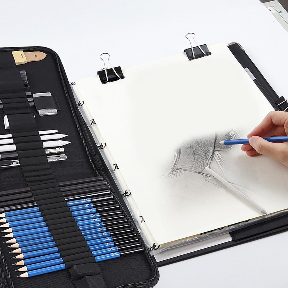 33PCS With Storage Bag Drawing Supplies Non Toxic Charcoal Sticks Sketch Pencil  Line Drafting