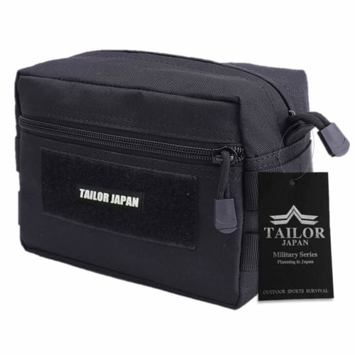 TAILOR JAPAN Tactical Pouch, Military Pouch, Airsoft Pouch, Military Bag, Outdoor, Large Capacity, Smartphone and Small Item Storage, MOLLE Compatible