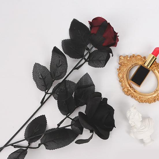 10 шт. искусственных роз, искусственная роза с гибким стеблем, реалистичные черные, темно-красные искусственные розы для украшения стола, украшения для дома, вечеринки, свадьбы