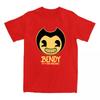 Игровая футболка Bendy and The Ink Machine, с коротким рукавом, свободная, хлопковая, унисекс, с мультяшным графическим принтом, футболка