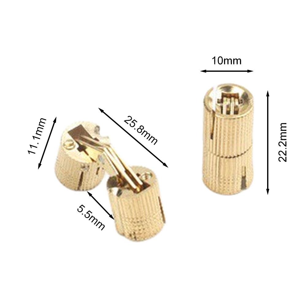 Copper Cylinder Concealed Hinges for Invisible Doors Adjustable Screws