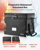 VEVOR Fireproof Document Box, 1000 degrees C Heat Insulated Fireproof & Waterproof Box with Lock