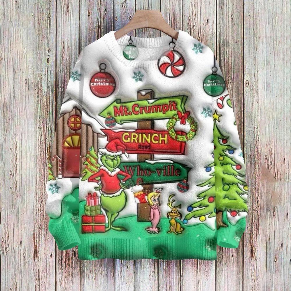 Рождественская мода Мужская и женская футболка с принтом зеленого монстра, с круглым вырезом, пуловер, топ, повседневная уличная толстовка, детская футболка, топ, одежда