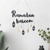 Eid Mubarak Hanging Decoration Ramadan Kareem Hanging Plaques Ramadan Mubarak Decorations 2024 for Eid Al-fitr Party Supplies