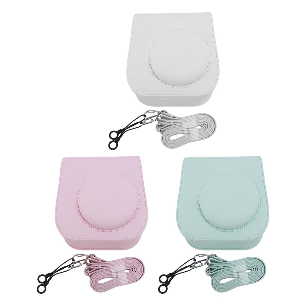 Camera Protective Case PU Leather Camera Case Accurate Opening Adjustable Shoulder Strap Comfortable Touch for Instant Cameras