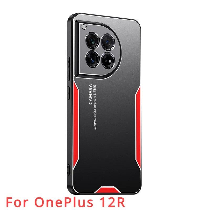 Для OnePlus 12 12R металлический жесткий чехол из алюминиевого сплава для One Plus 12R 5G 1 + 12 Ace 3 противоударный матовый чехол силиконовый чехол для полной защиты камеры