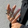Набор колец для мужчин Высококачественное Простое Модное Кольцо с Индивидуальностью Геометрическое Кольцо из Сплава для Указательного Пальца