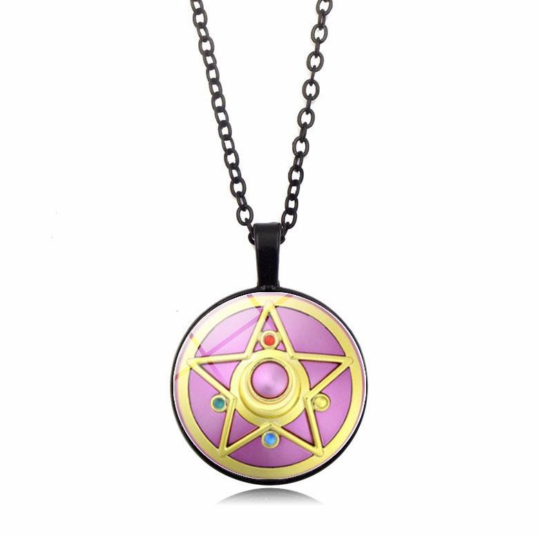 Цепочка кулон аниме розовый