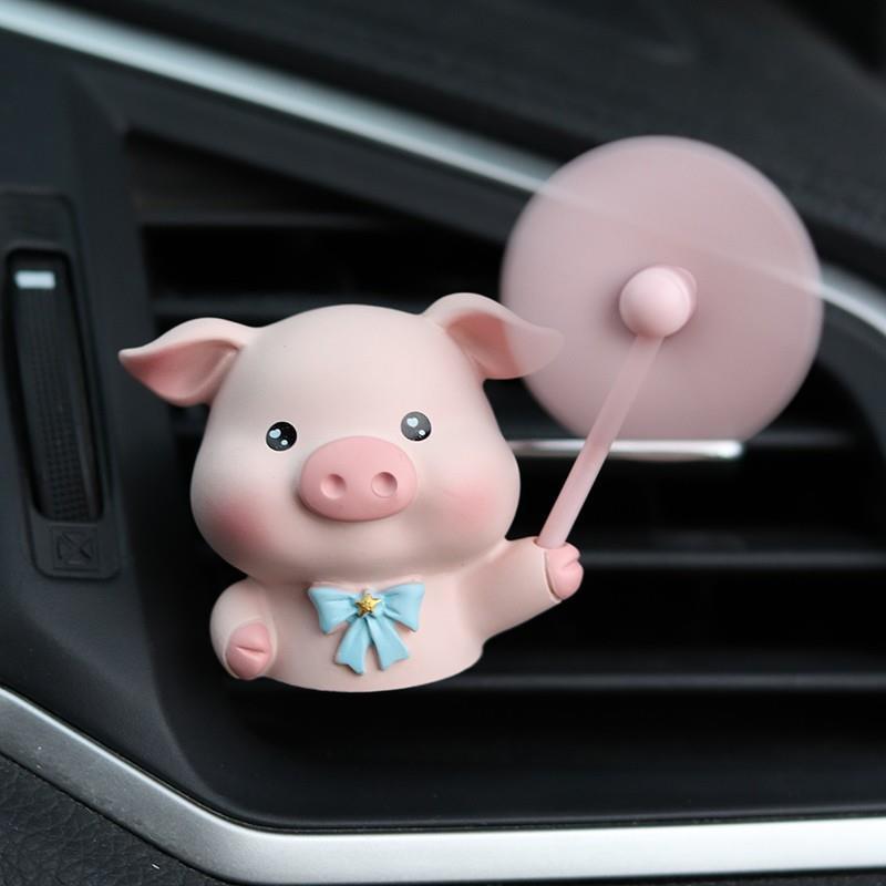 Car Air Freshener Clips Cute Animal Rotating Windmill Perfume Diffuser Air Conditioner Vent Decorations Car Interior Accessories