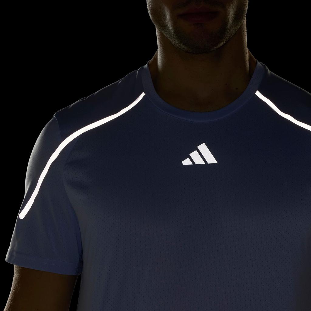 Adidas Однотонная футболка с логотипом и коротким рукавом, с круглым вырезом, мужские топы, синяя IB9011