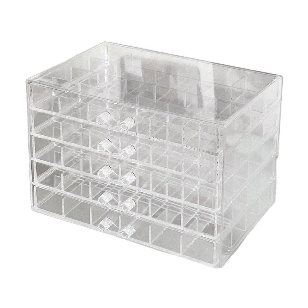 120Grids Jewelry Storage Box Acrylic Nail Art Organizer Box Jewelry Transparent Box  Vanity