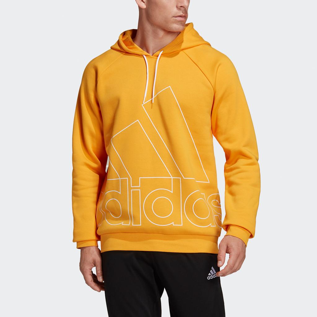 Adidas Мужская толстовка с капюшоном с большим логотипом, золотистая HB5090