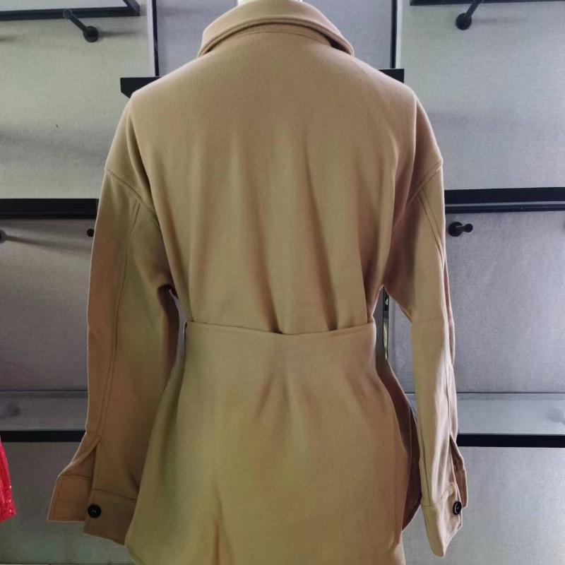 Осень-зима Женское однобортное пальто с лацканами, утолщенное однотонное шерстяное тонкое пальто, модная куртка с длинными рукавами для поездок на работу
