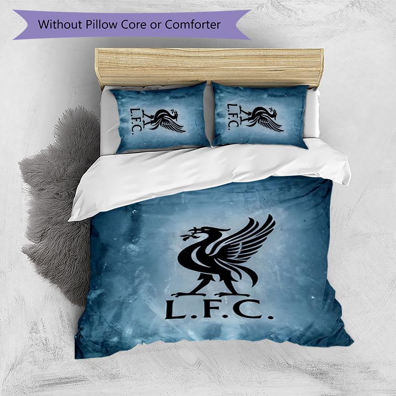 3pcs L-Liverpool (6) Design Cover Set - HD Printed Bedding with 1 Cover and 2 Pillowcases - Perfect for Home and Dorm Decor