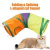 Игрушка-туннель для кошек, складная, в форме буквы L, практичная, интерактивная, экономящая место, палатка, игровая, для погони, для обучения кроликов, пряток