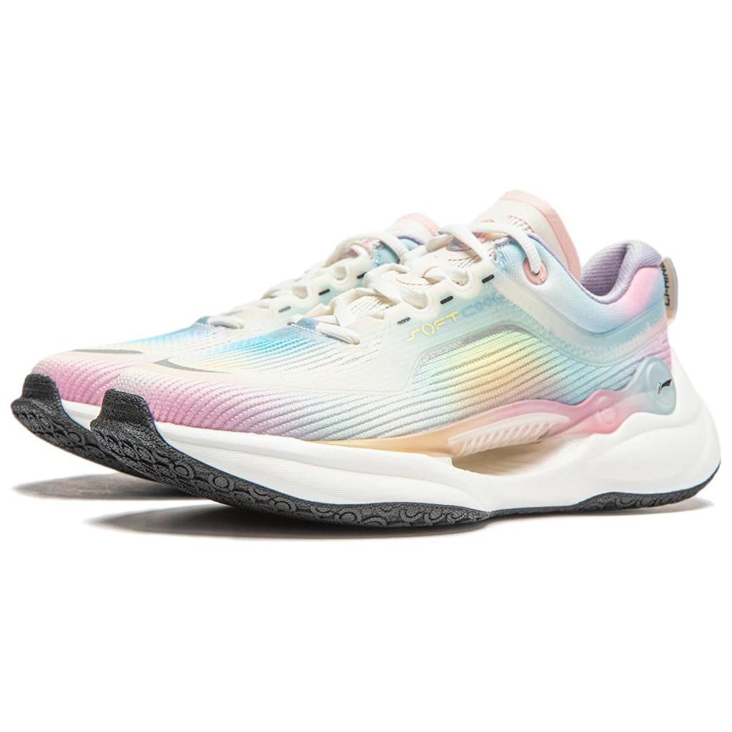 Li Ning Мягкие Дышащие Низкие Повседневные Кроссовки Женские Сине-Розовые AGLU022-5