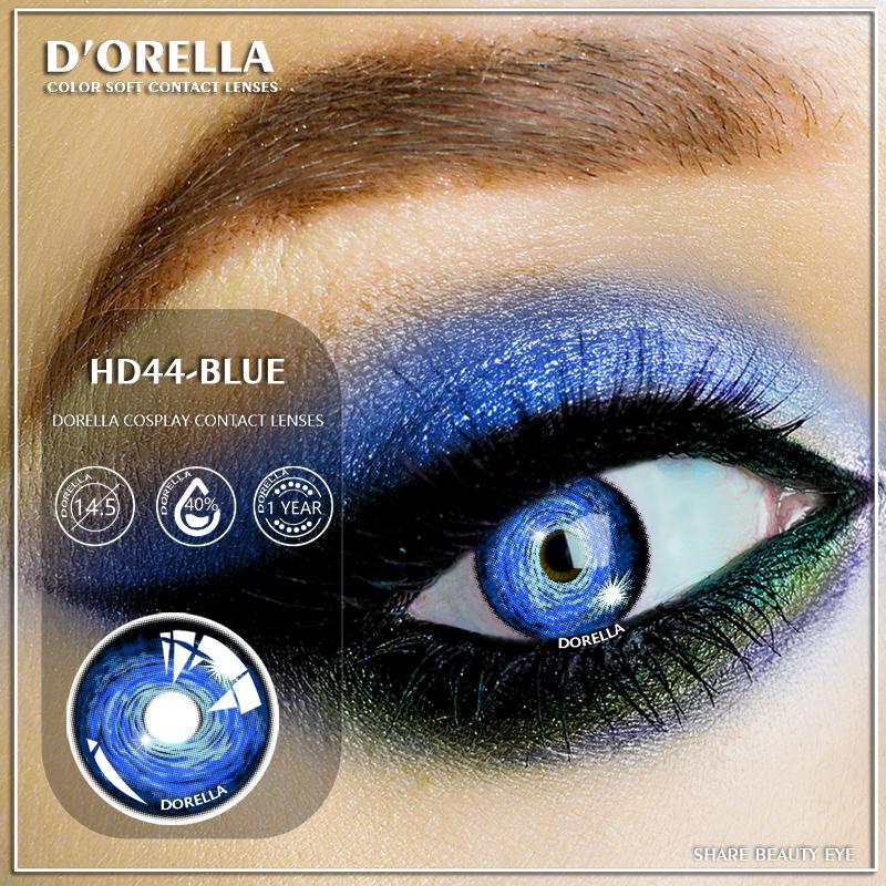 D'ORELLA 1 пара мягких контактных линз для глаз динозавра для косплея для глаз на Хэллоуин, сумасшедшие контакты, косметические контактные линзы