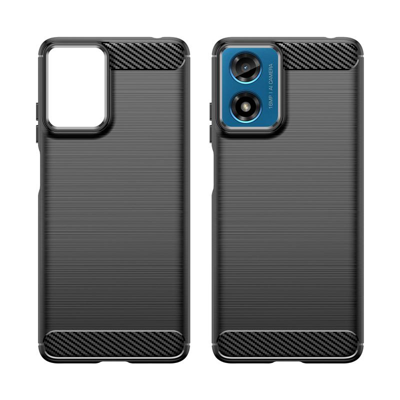 Для Чехол Motorola Moto G24 Чехол Moto G24 Coque Carbon Fibre Bumper Back Противоударный Мягкий Чехол TPU Moto G 24 G04 G34 G24 Fundas