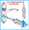 SS001 Инструмент из нержавеющей стали 2 в 1 Декодер ключей Крючок и набор отмычек Набор ручных инструментов для извлечения уплотнительных колец Набор инструментов для обслуживания и ремонта